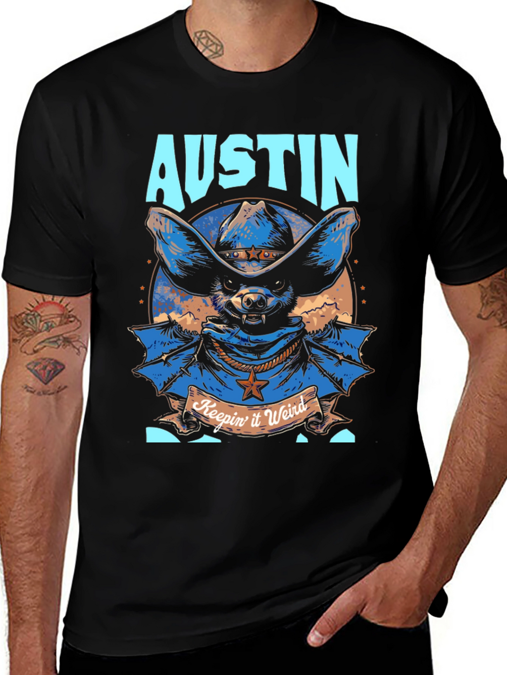 Austin Keepin it Weird Bat Graphic Tee