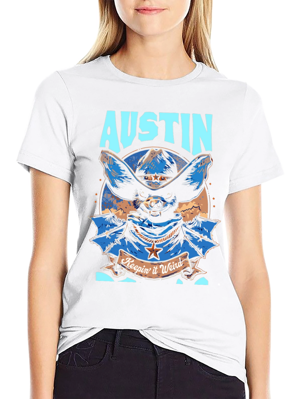 Austin Keepin it Weird Bat Graphic Tee