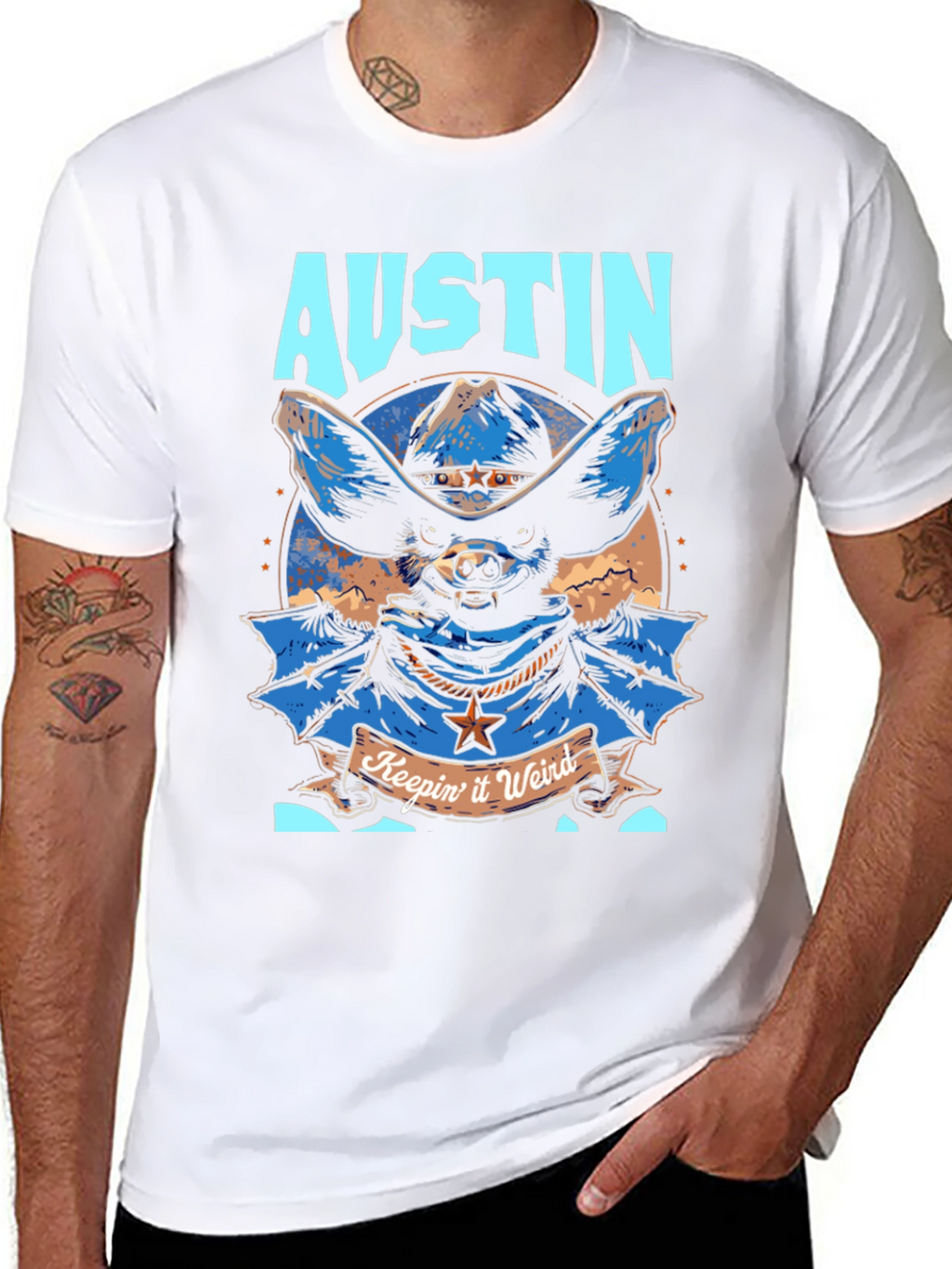 Austin Keepin it Weird Bat Graphic Tee