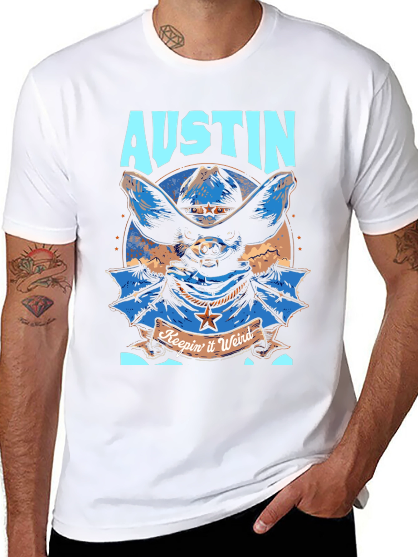 Austin Keepin it Weird Bat Graphic Tee