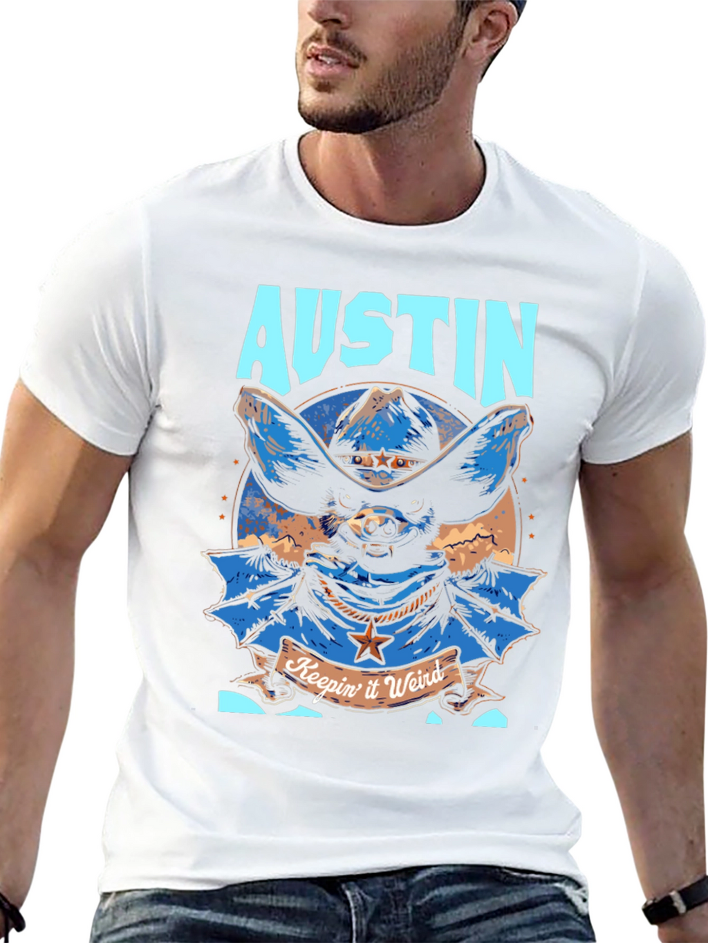 Austin Keepin it Weird Bat Graphic Tee
