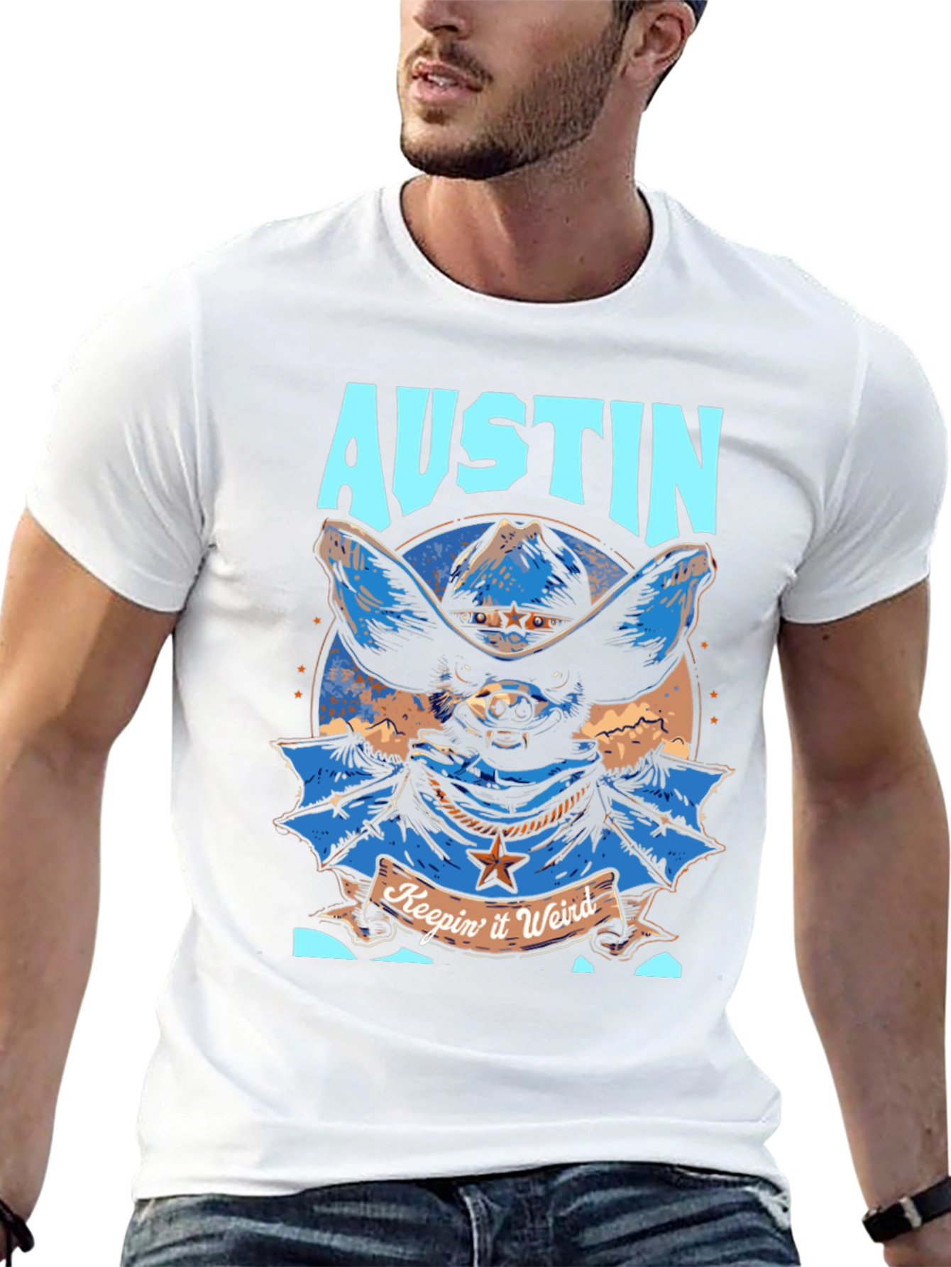 Austin Keepin it Weird Bat Graphic Tee