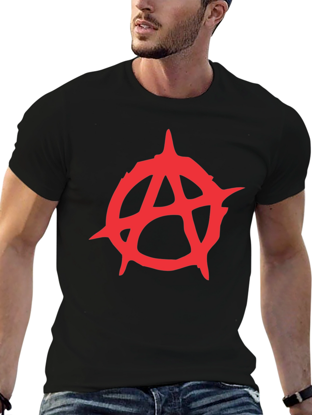 Anarchy Symbol Graphic Tee - Black