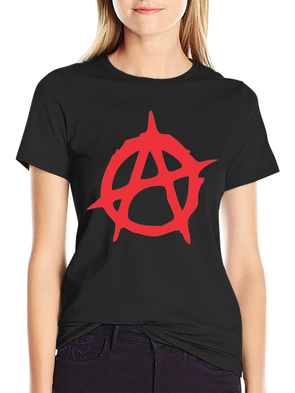 Anarchy Symbol Graphic Tee - Black