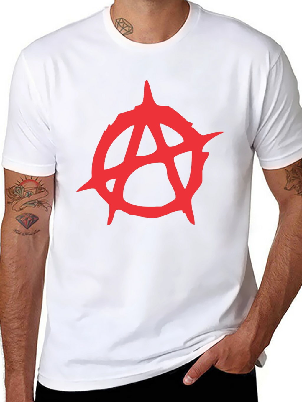 Anarchy Symbol Graphic Tee - Black