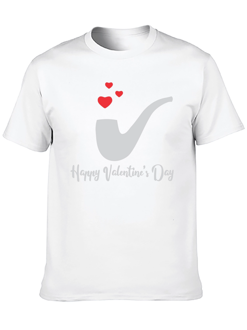 Valentines Day Pipe Heart Graphic T-Shirt