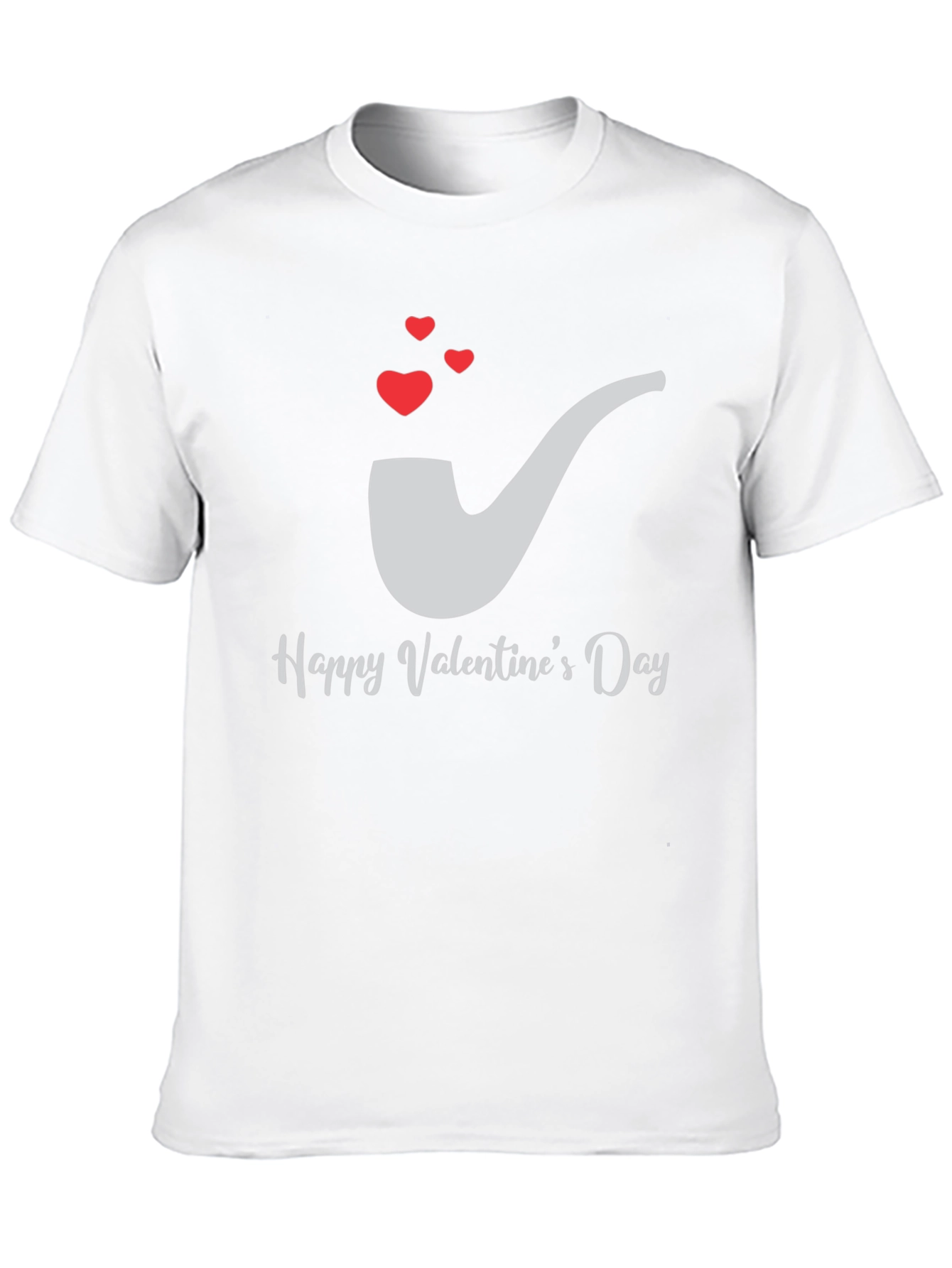 Valentines Day Pipe Heart Graphic T-Shirt