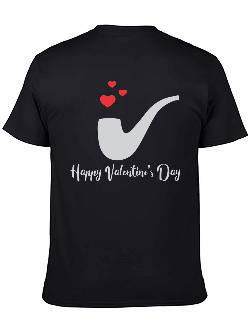 Valentines Day Pipe Heart Graphic T-Shirt