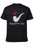 Valentines Day Pipe Heart Graphic T-Shirt