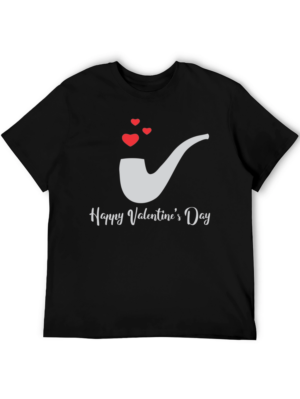 Valentines Day Pipe Heart Graphic T-Shirt