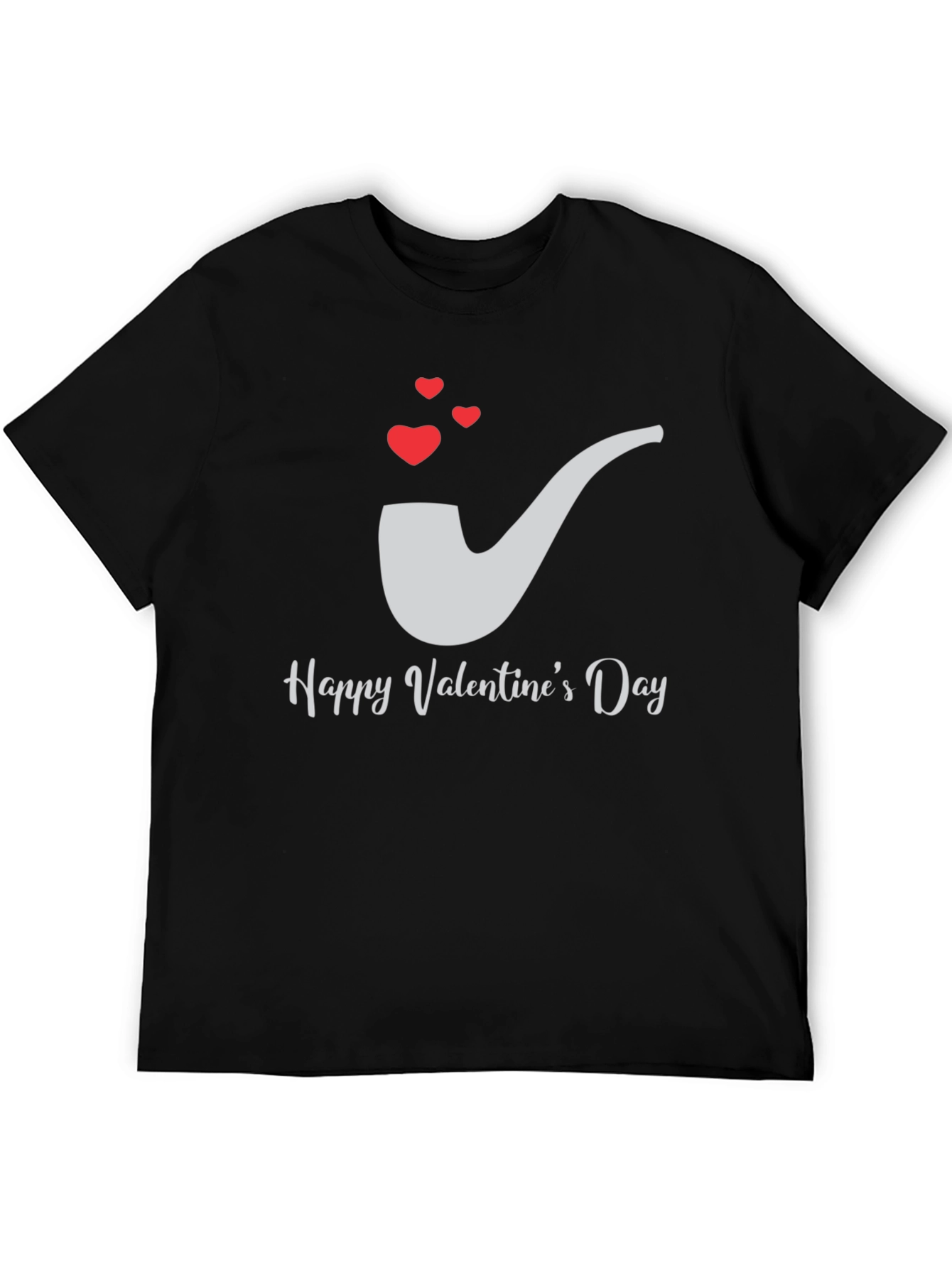 Valentines Day Pipe Heart Graphic T-Shirt