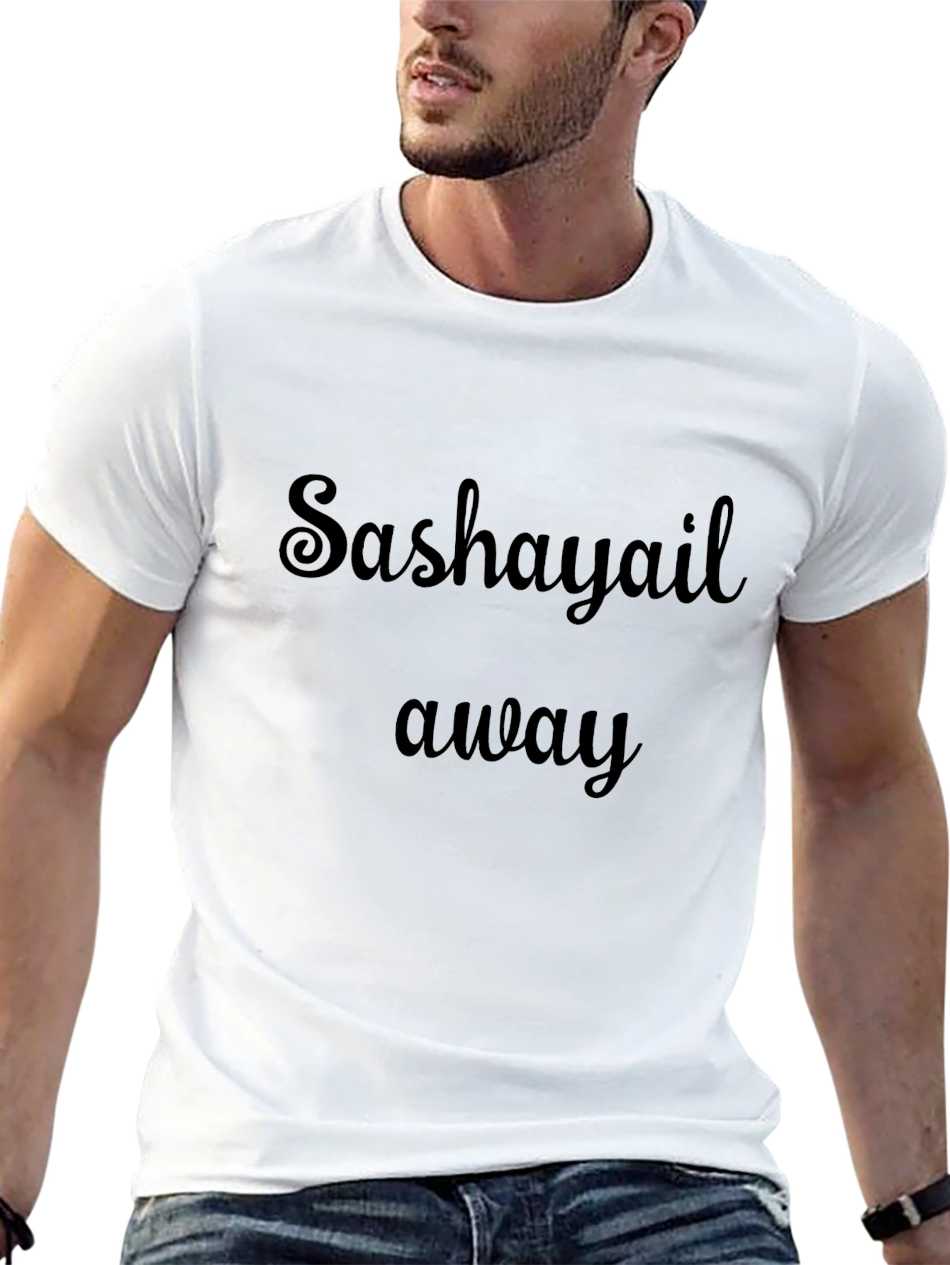 Sashayail Away Black Graphic Tee