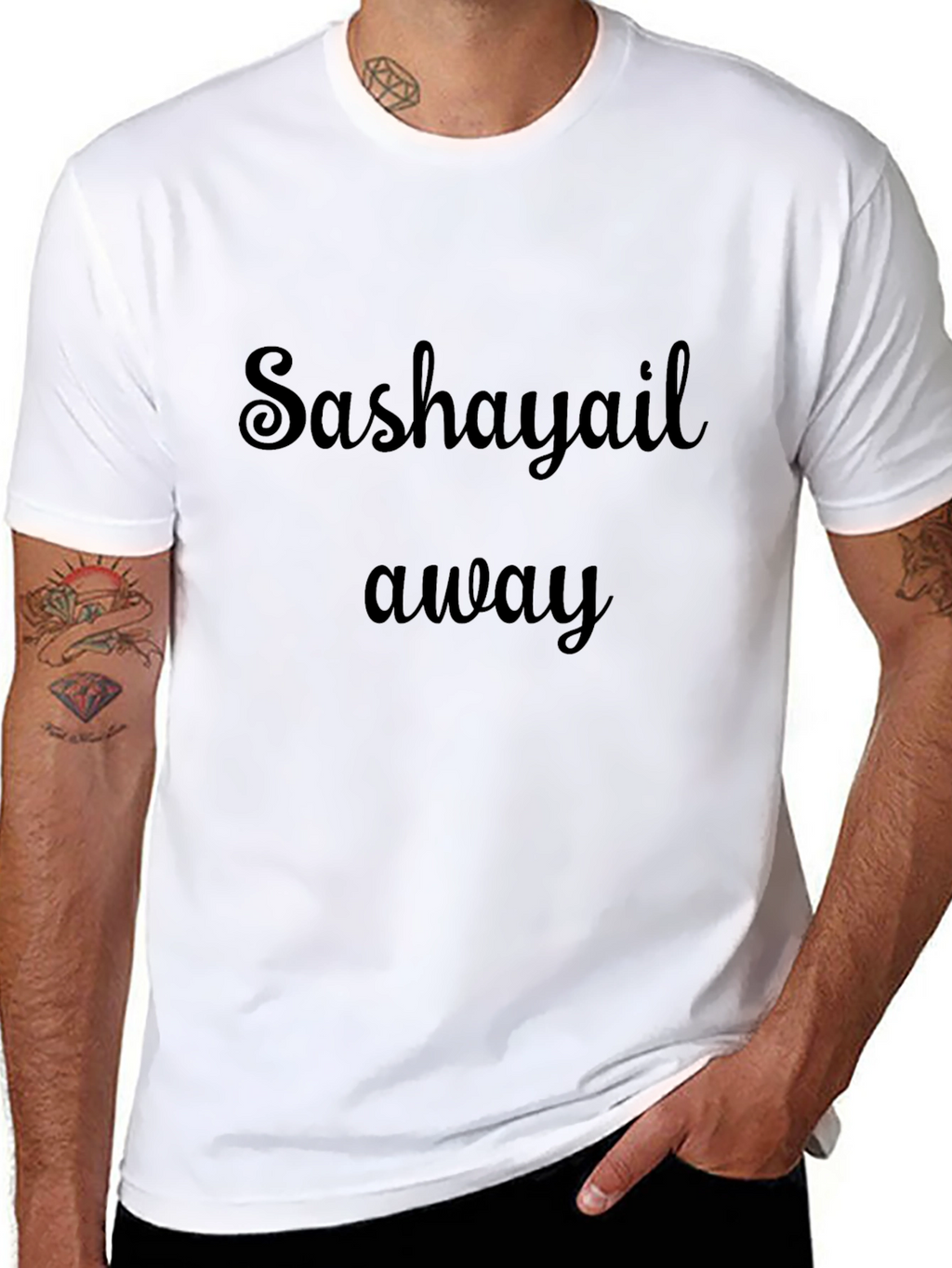 Sashayail Away Black Graphic Tee
