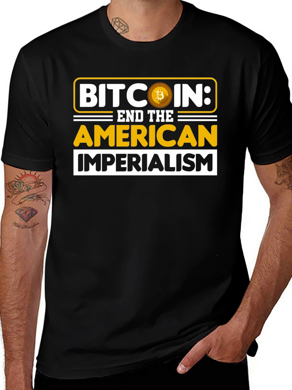 Bitcoin End Imperialism Graphic T-Shirt