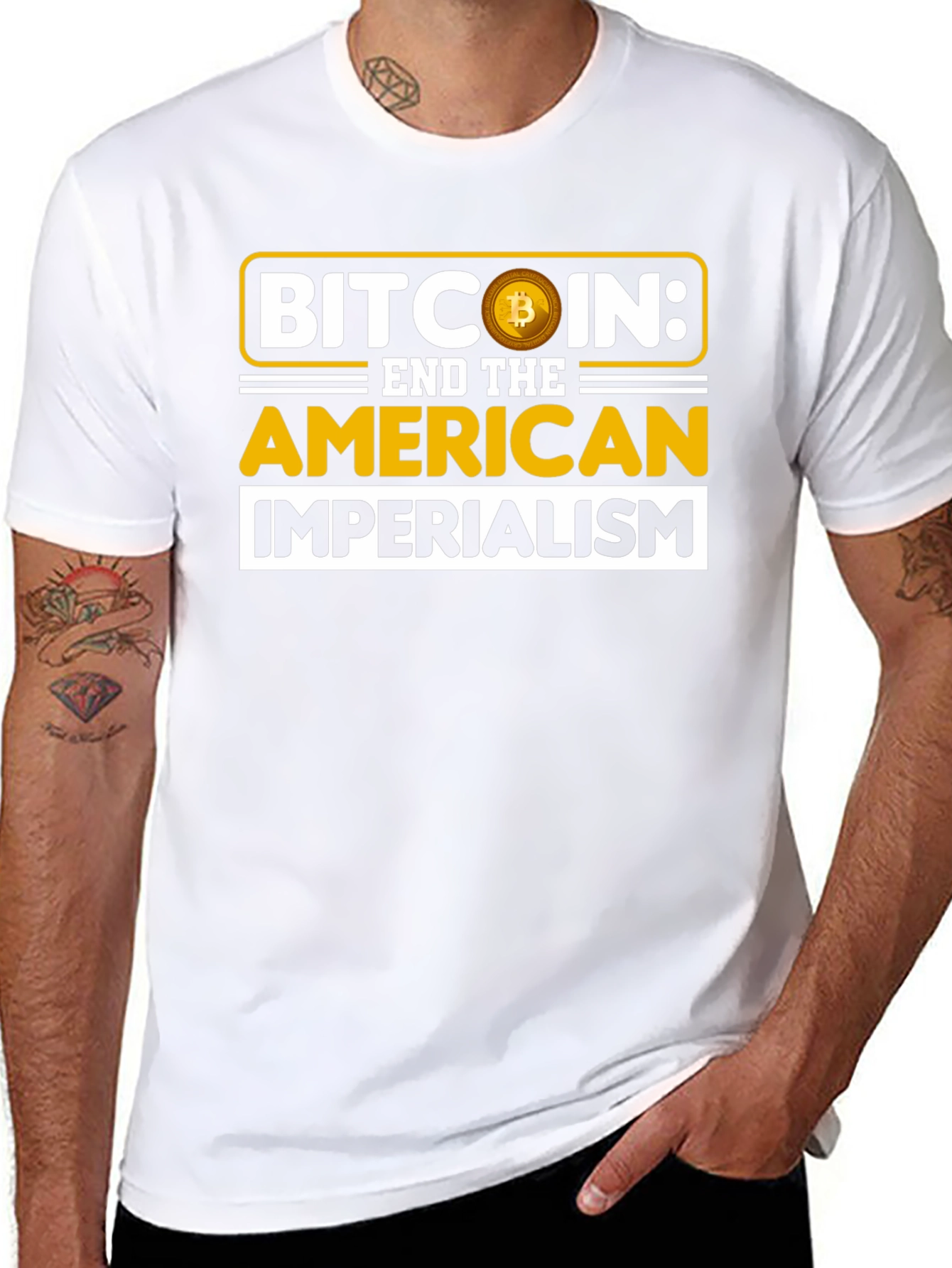 Bitcoin End Imperialism Graphic T-Shirt