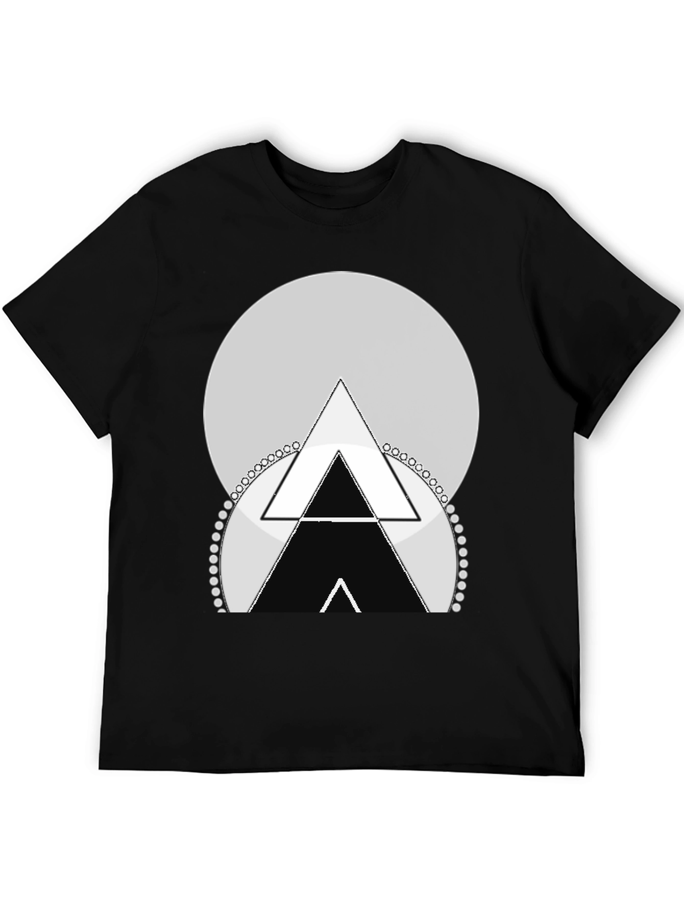 Geometric Triangle Graphic Tee - Stylish Menswear