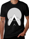 Geometric Triangle Graphic Tee - Stylish Menswear