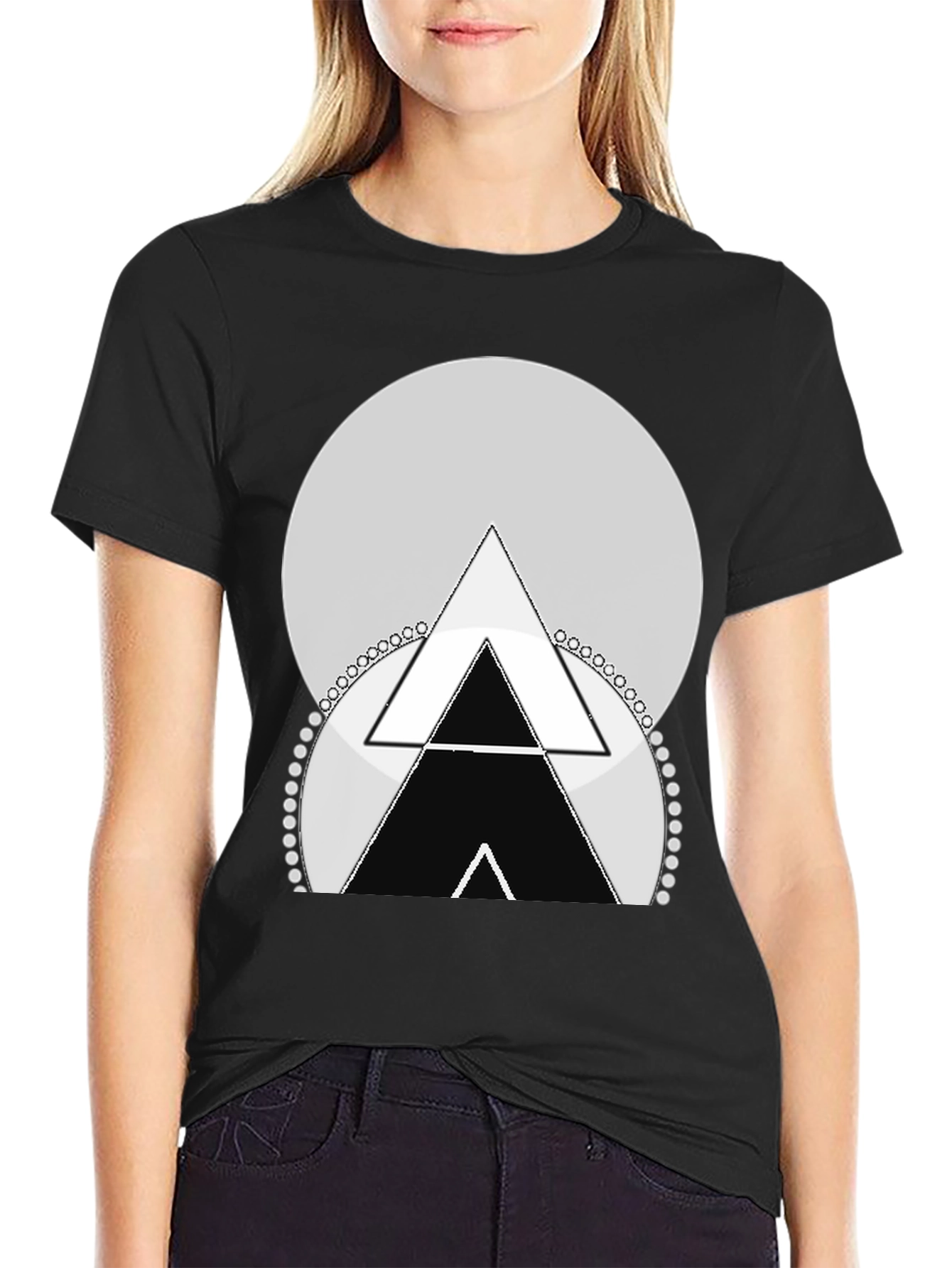 Geometric Triangle Graphic Tee - Stylish Menswear