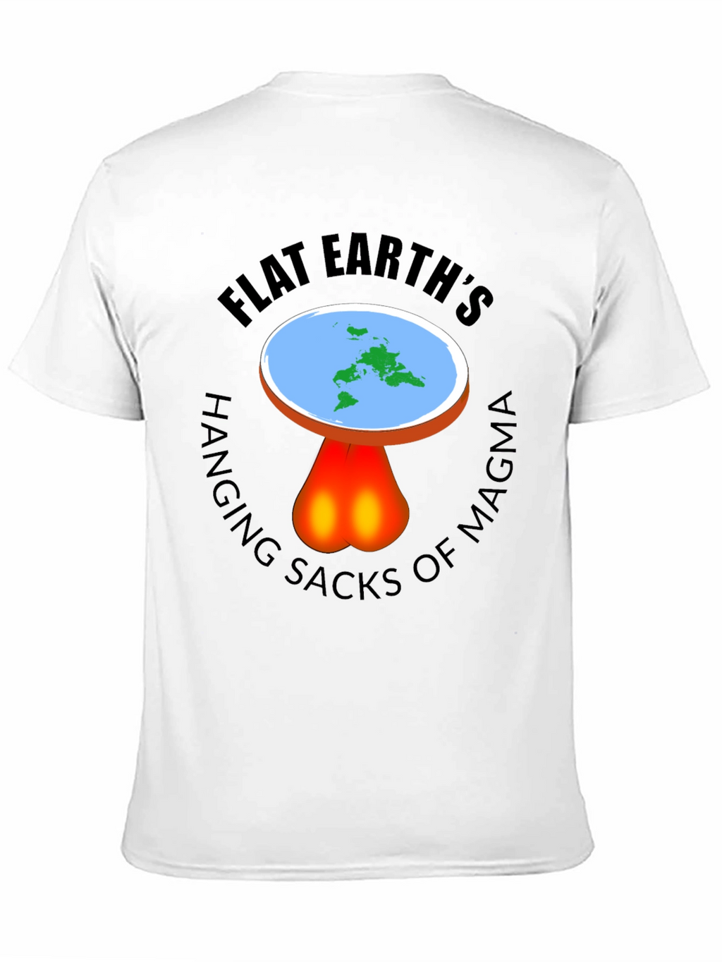 Flat Earth Hanging Sacks Of Magma T-Shirt