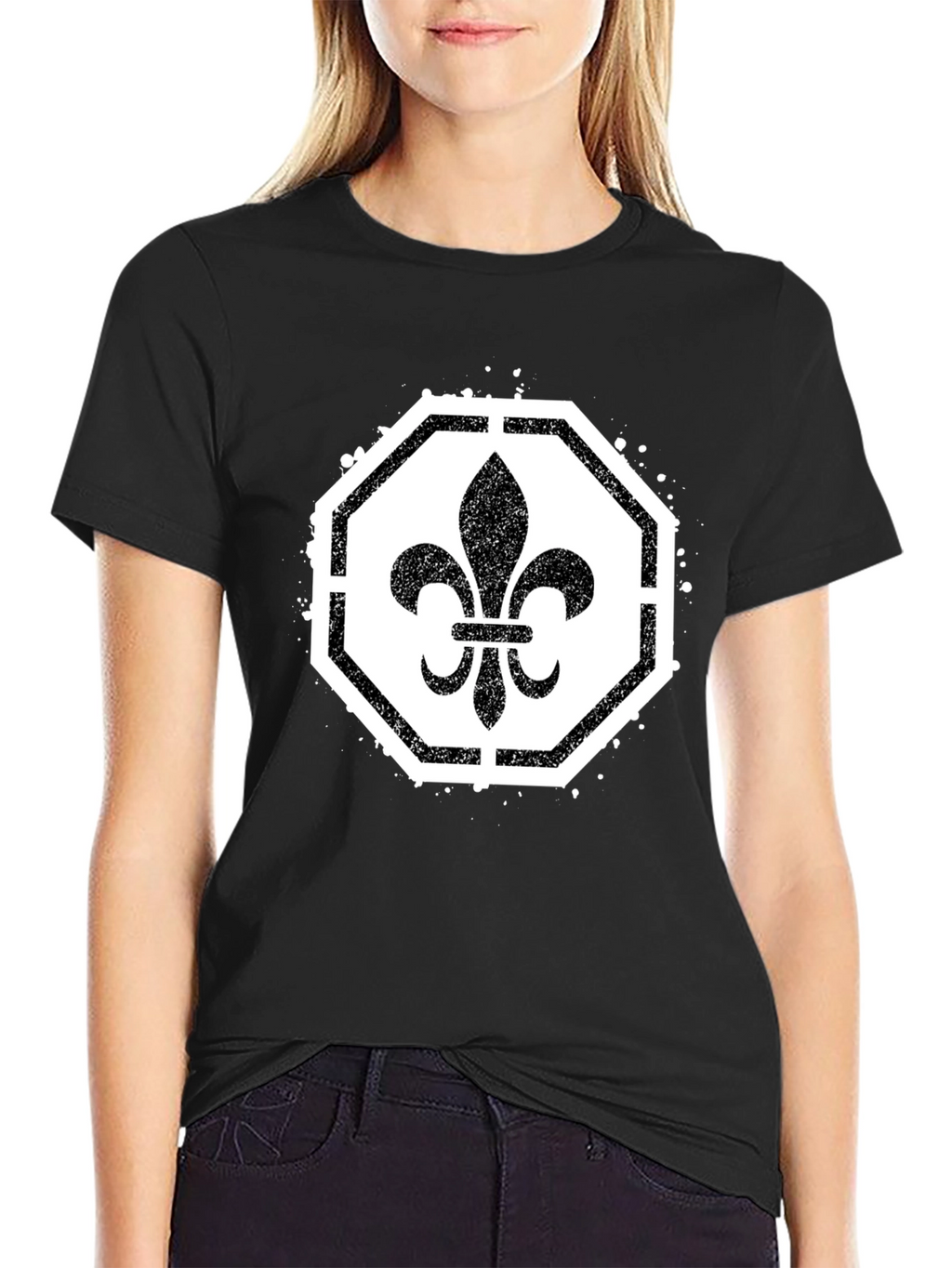 Fleur-de-lis Graphic Tee - Classic Style