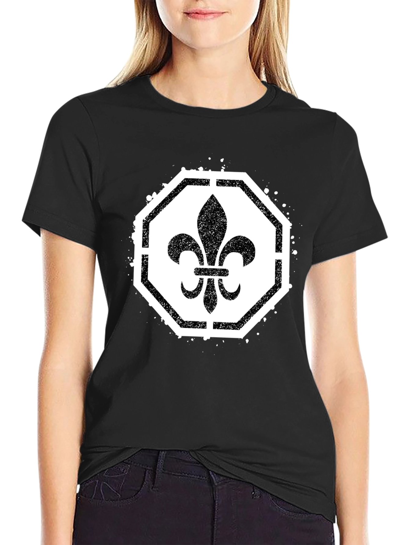 Fleur-de-lis Graphic Tee - Classic Style