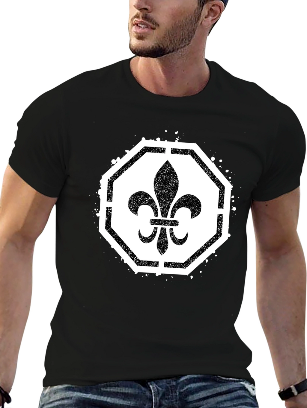Fleur-de-lis Graphic Tee - Classic Style