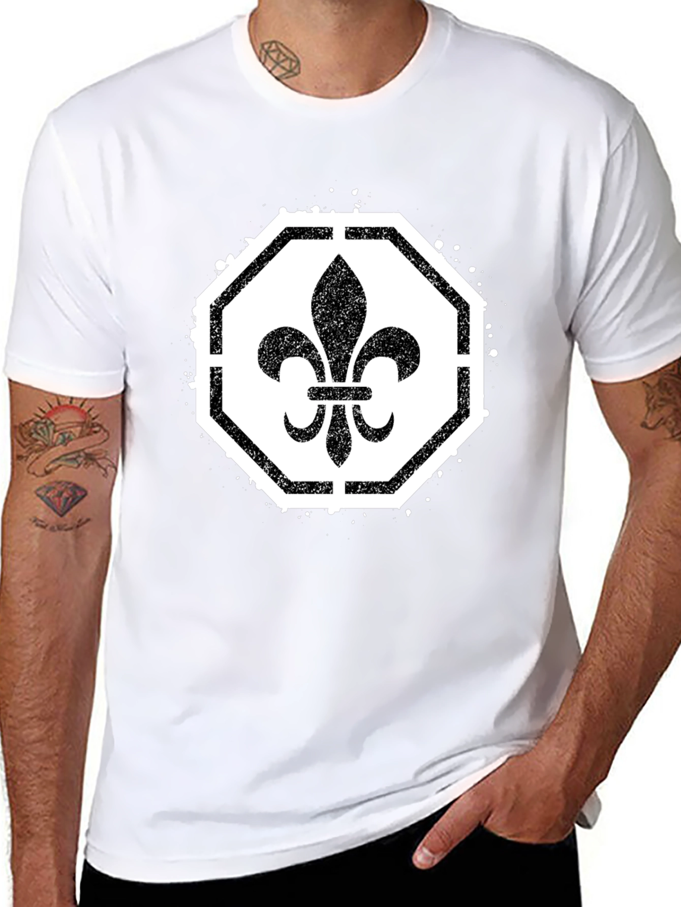 Fleur-de-lis Graphic Tee - Classic Style
