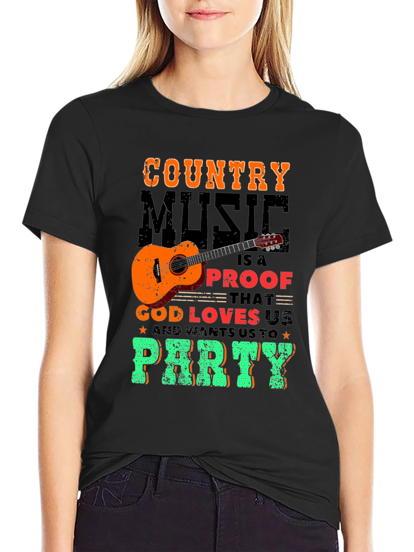 Country Music God Loves Us T-Shirt