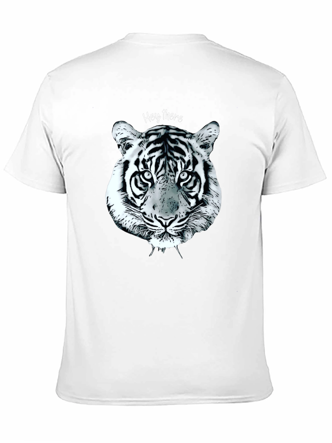 Black Tiger Face Graphic Tee - Casual Style
