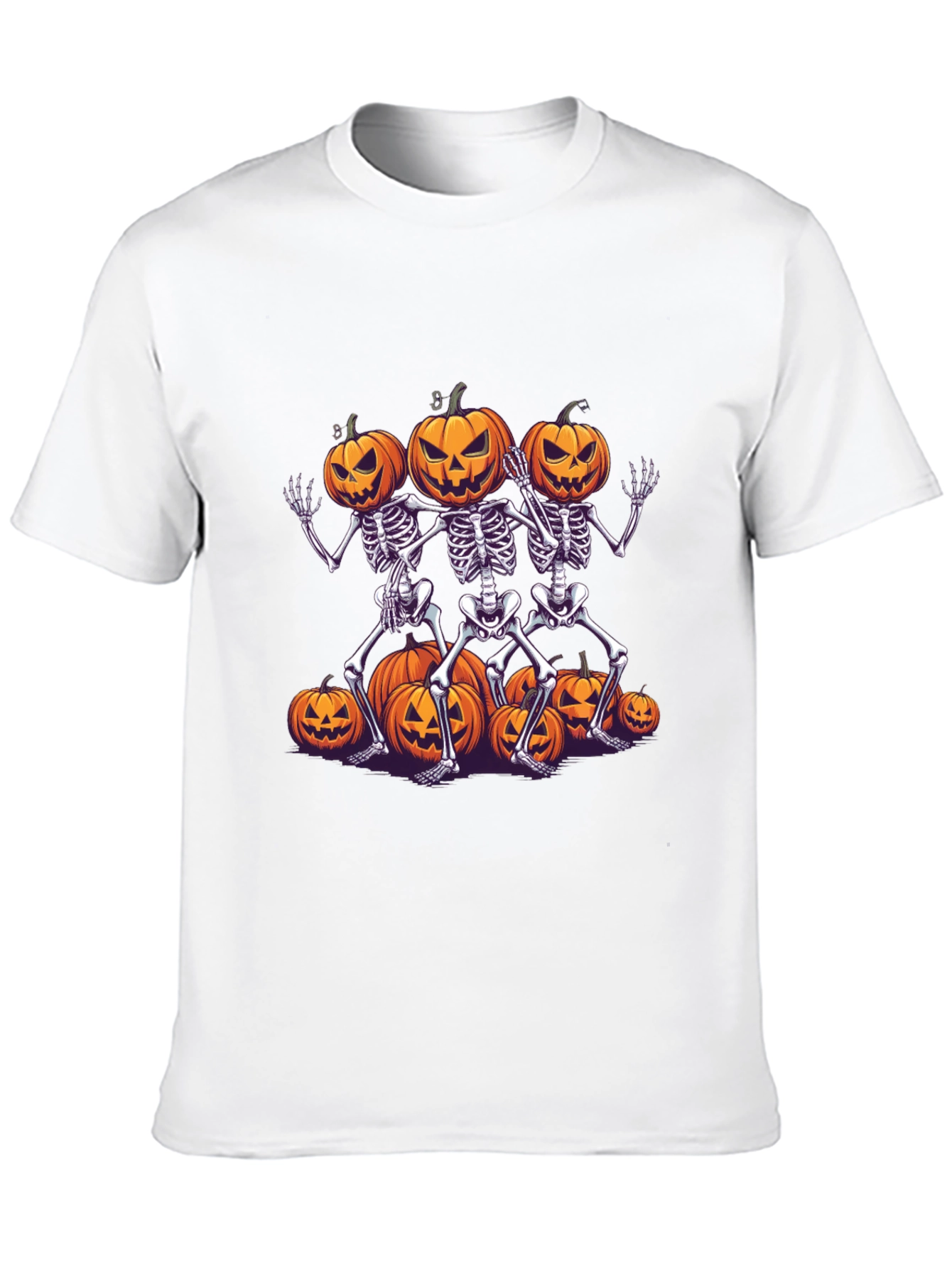 Halloween Skeleton Pumpkin T-Shirt - Spooky Season
