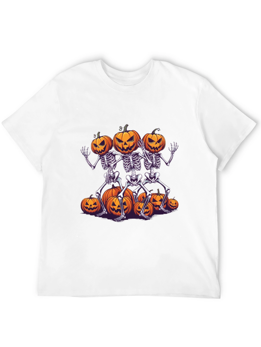 Halloween Skeleton Pumpkin T-Shirt - Spooky Season