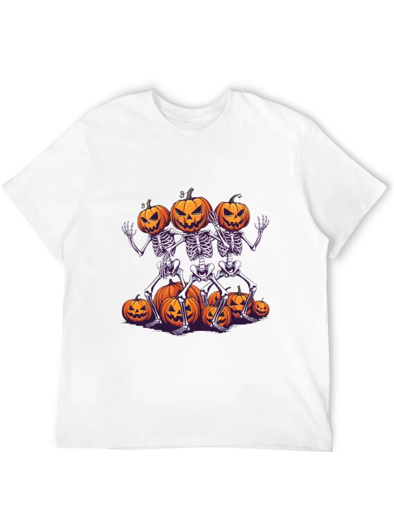 Halloween Skeleton Pumpkin T-Shirt - Spooky Season
