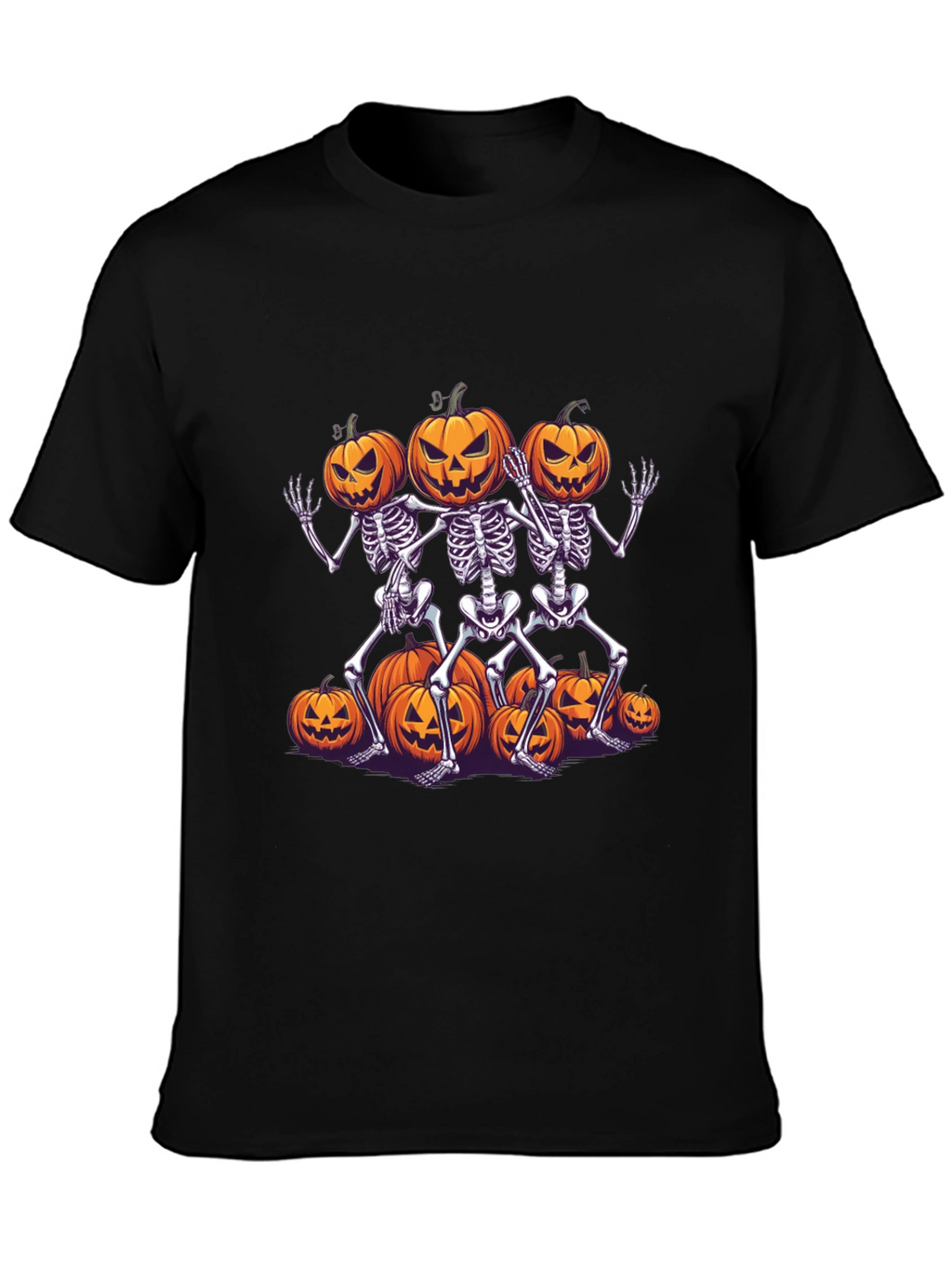 Halloween Skeleton Pumpkin T-Shirt - Spooky Season