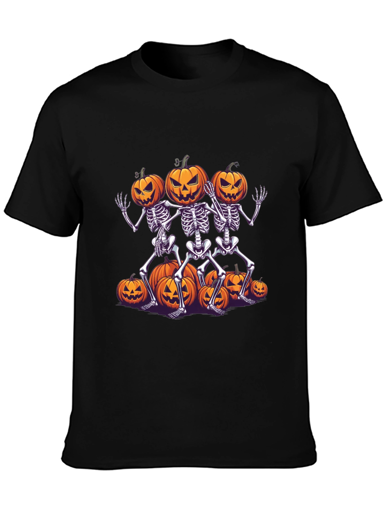Halloween Skeleton Pumpkin T-Shirt - Spooky Season