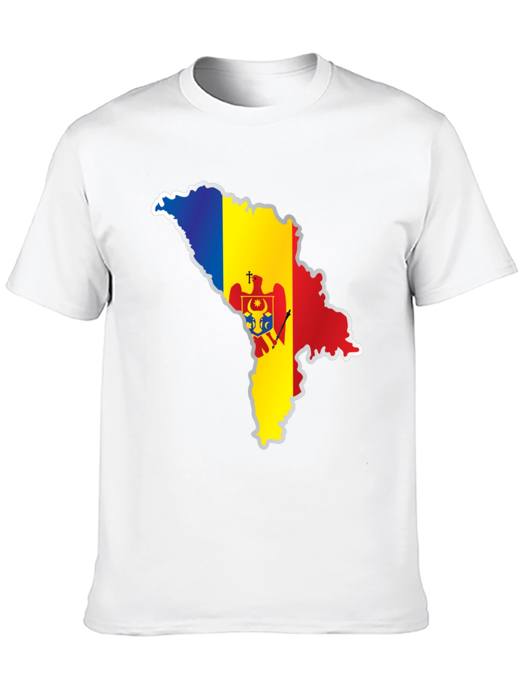 Moldova Flag Map T-Shirt