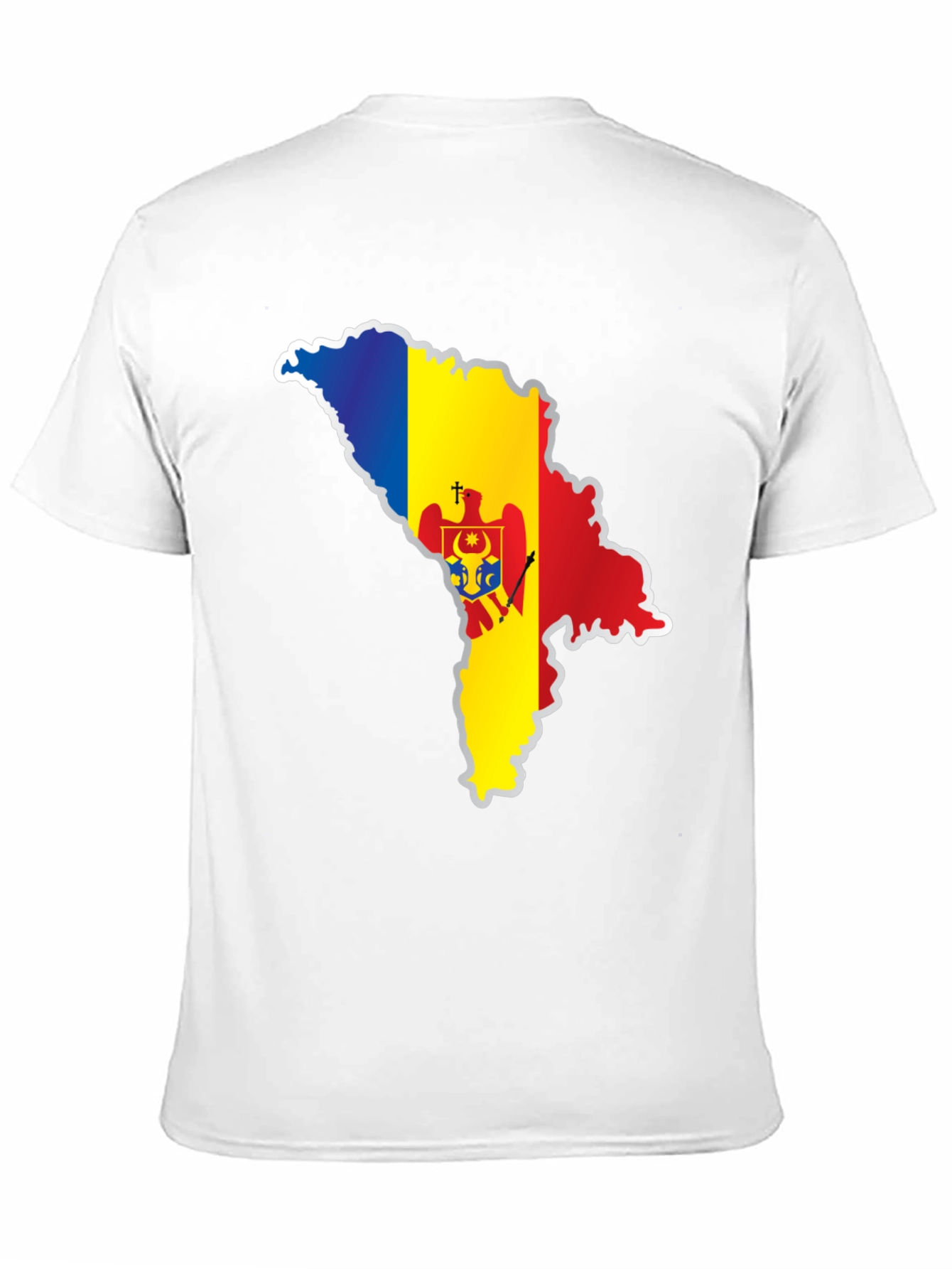 Moldova Flag Map T-Shirt