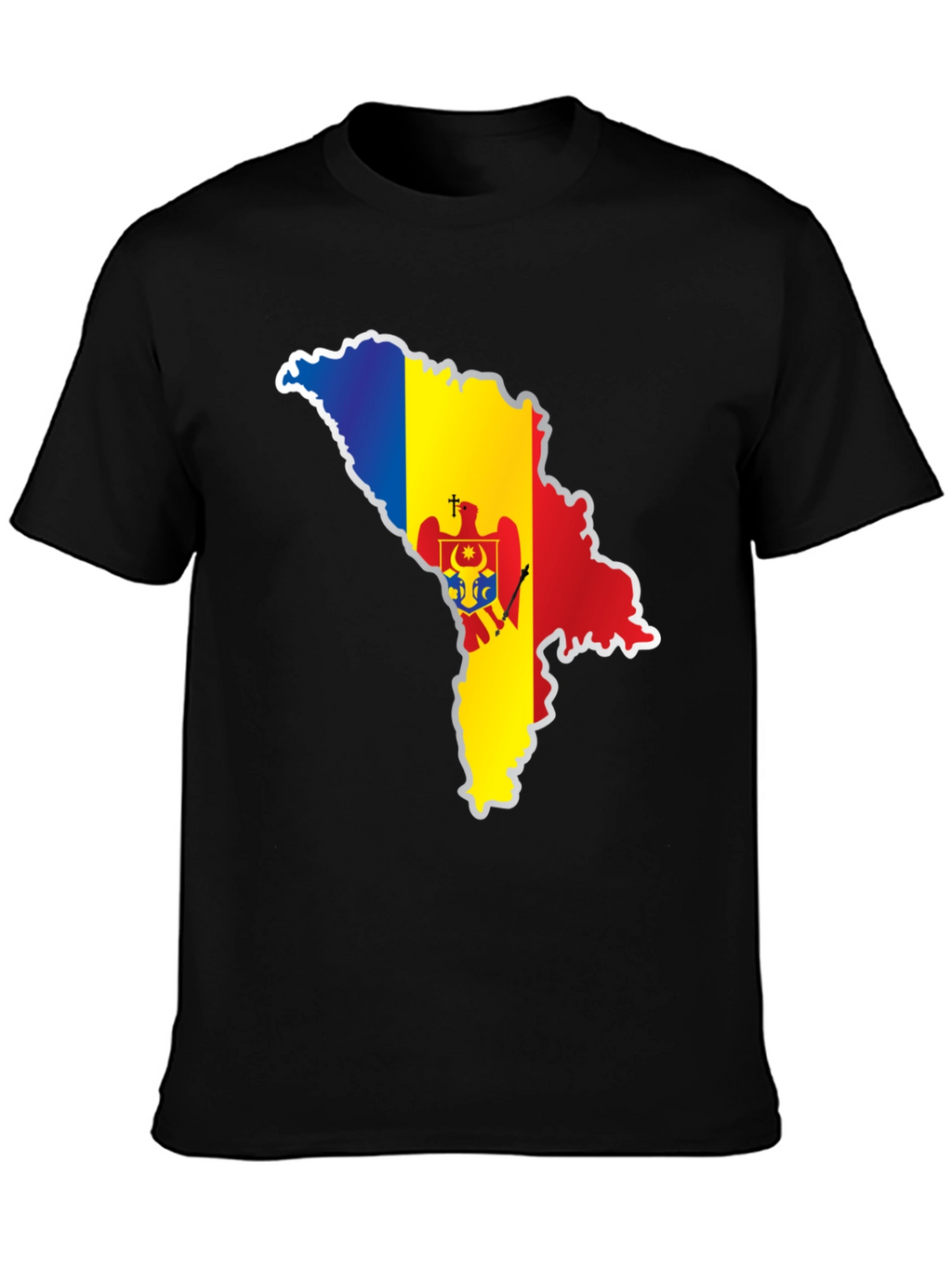 Moldova Flag Map T-Shirt
