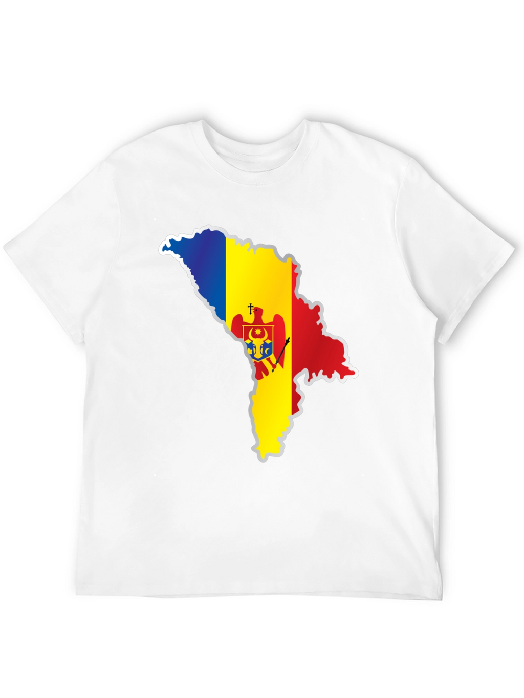 Moldova Flag Map T-Shirt