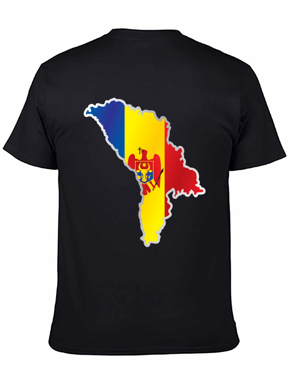 Moldova Flag Map T-Shirt