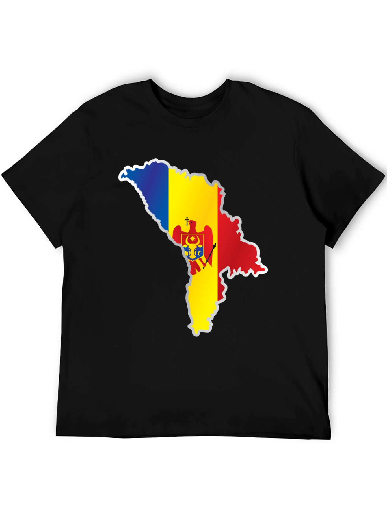 Moldova Flag Map T-Shirt
