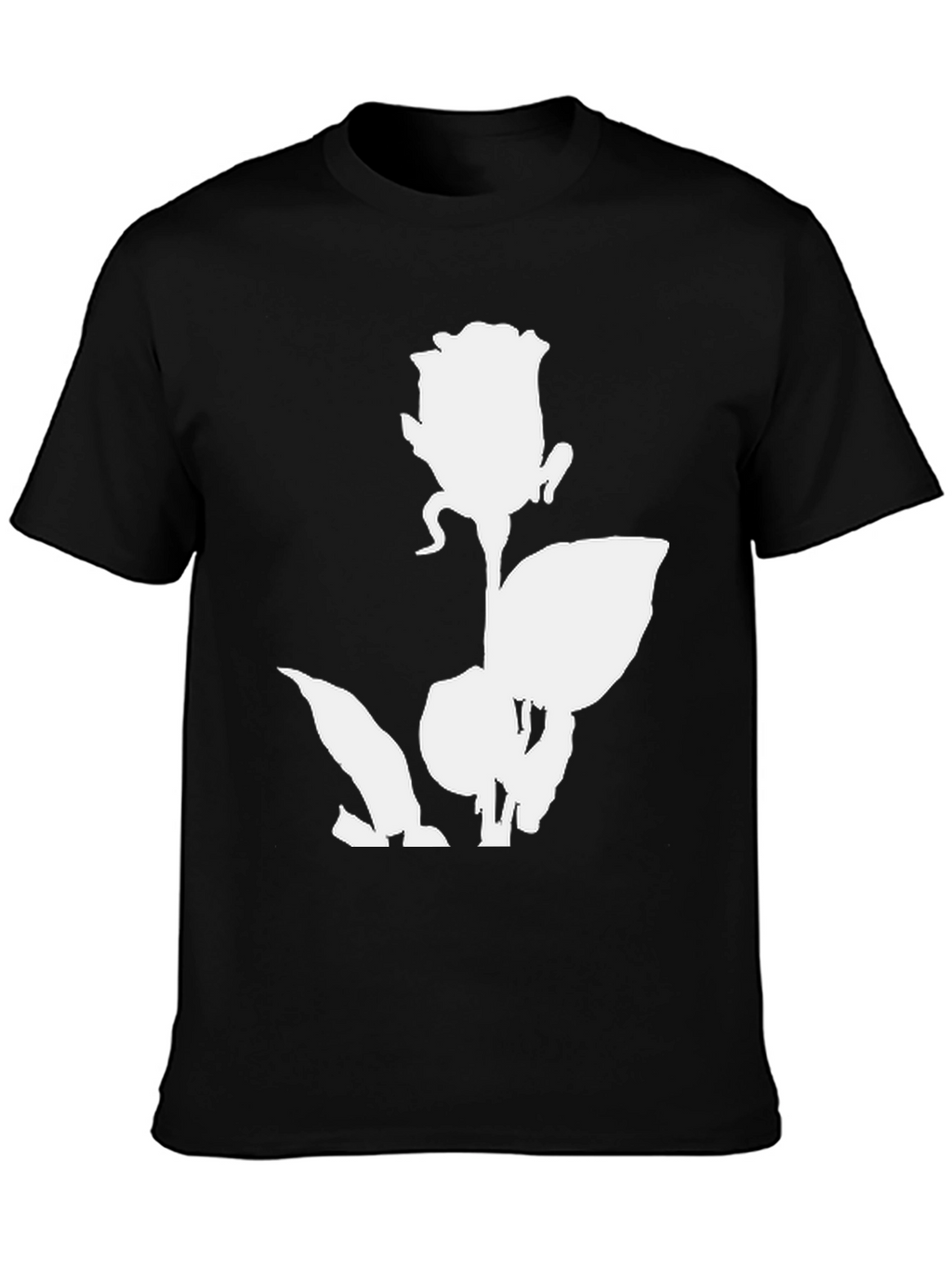 Rose Graphic Print Black T-Shirt