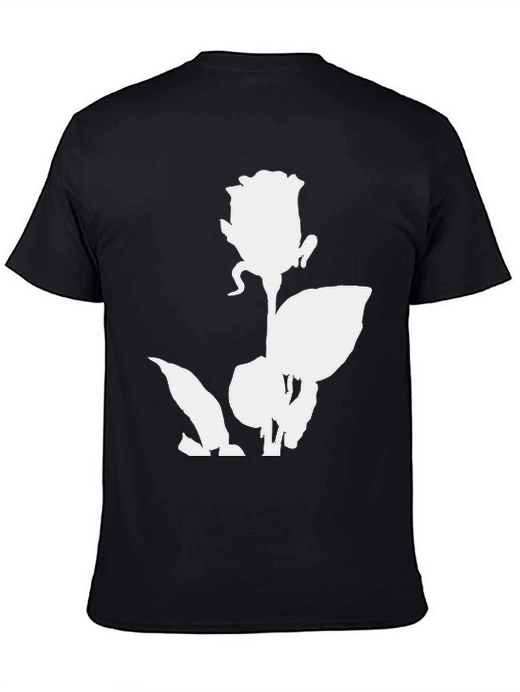 Rose Graphic Print Black T-Shirt