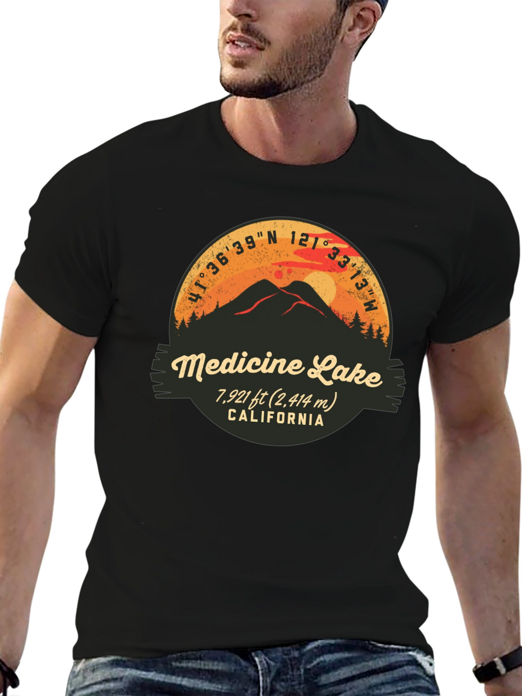 Medicine Lake California Graphic T-Shirt