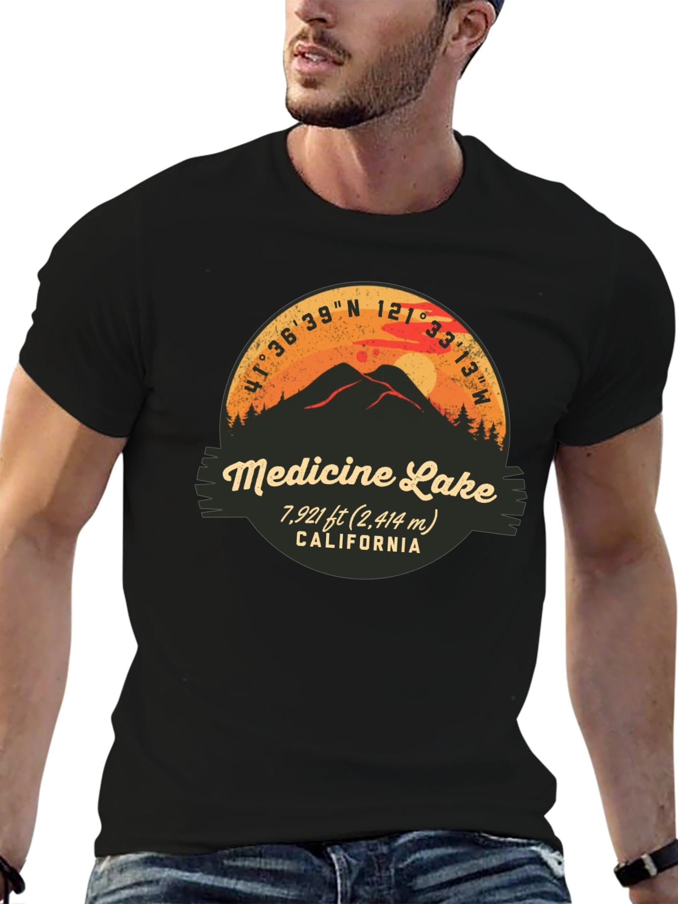 Medicine Lake California Graphic T-Shirt