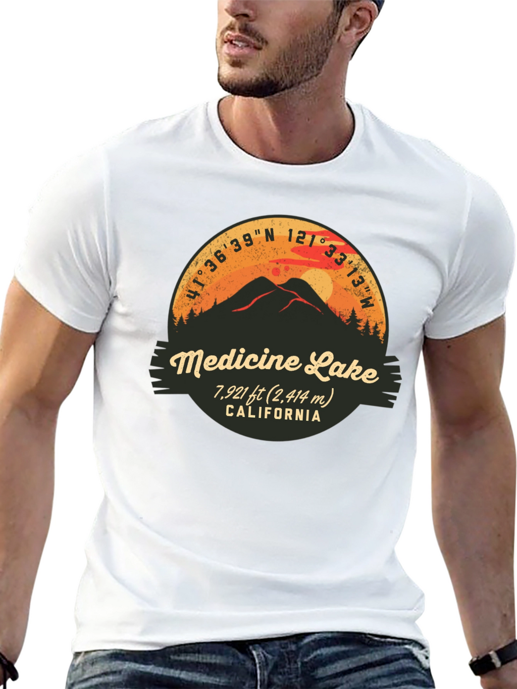 Medicine Lake California Graphic T-Shirt