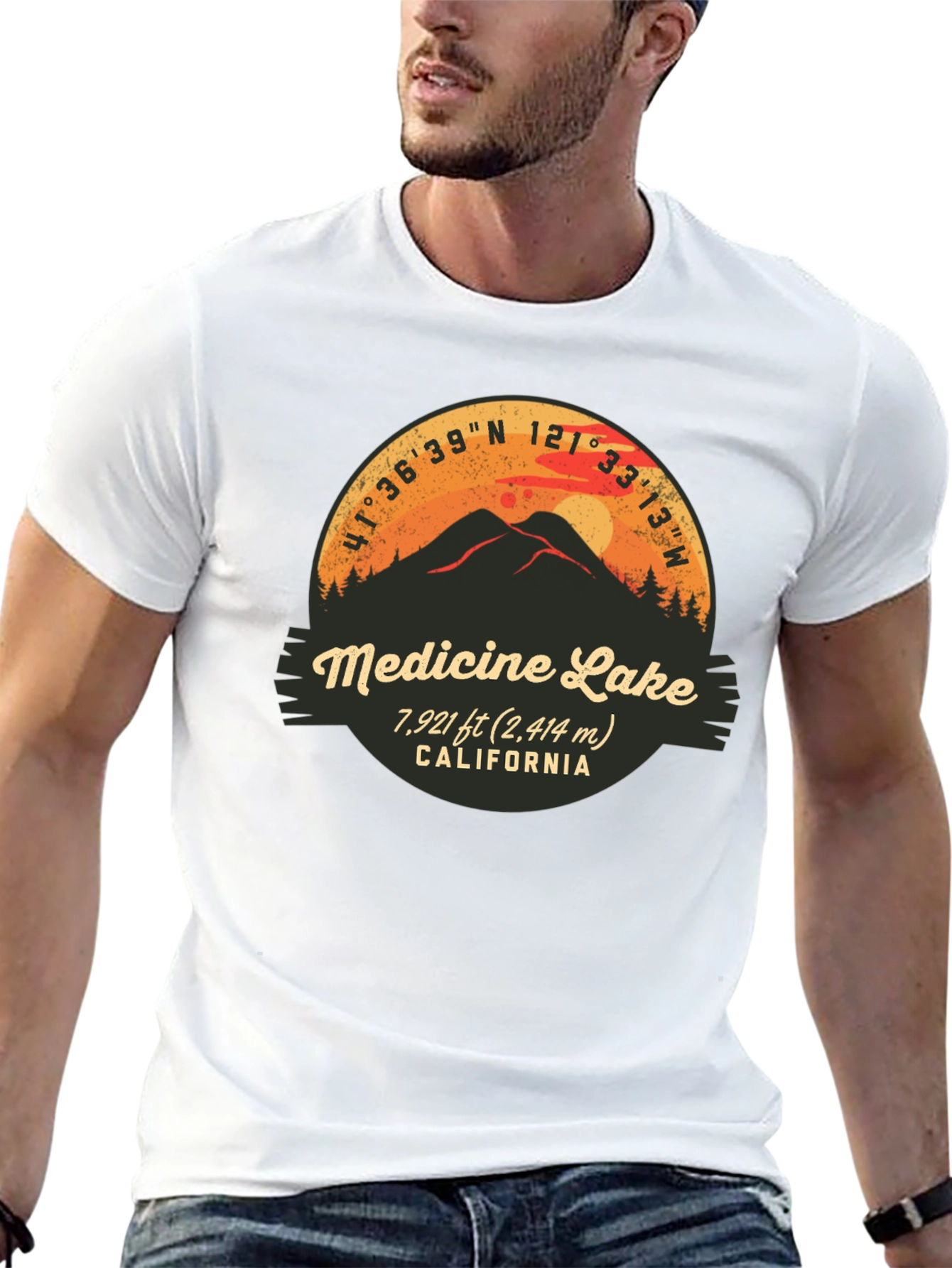 Medicine Lake California Graphic T-Shirt