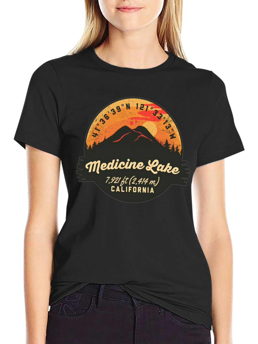 Medicine Lake California Graphic T-Shirt