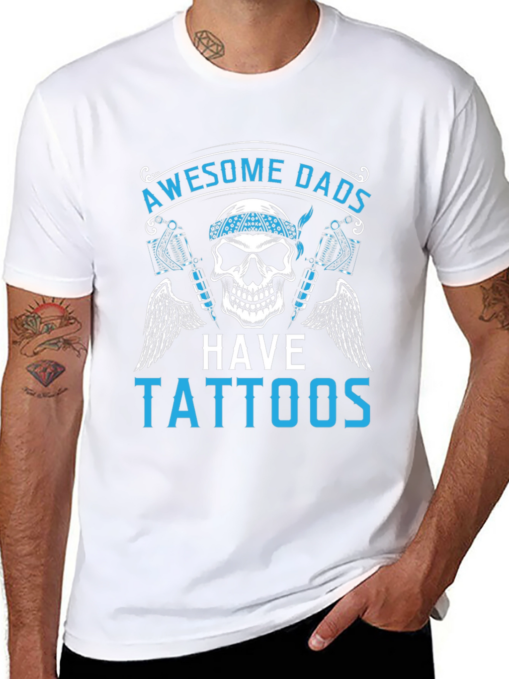 Awesome Dads Have Tattoos Graphic Tee