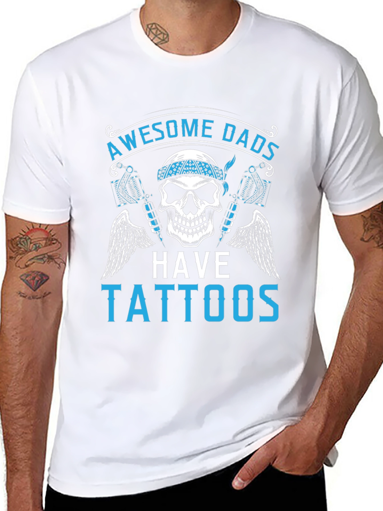 Awesome Dads Have Tattoos Graphic Tee