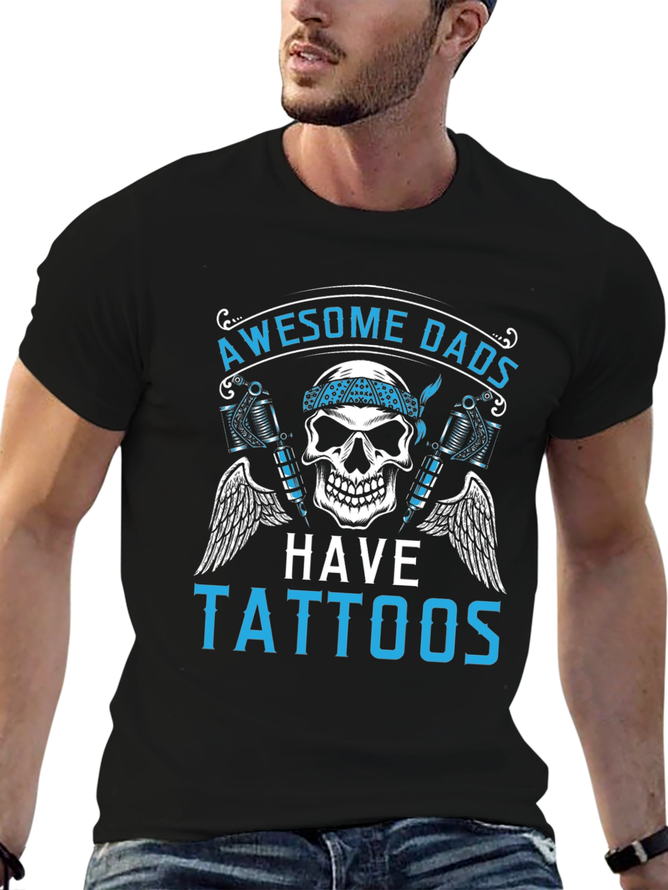 Awesome Dads Have Tattoos Graphic Tee